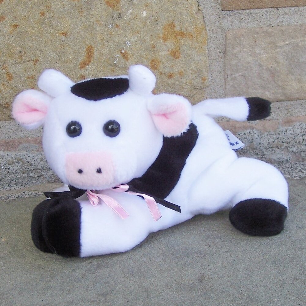 Vintage A&A Inc Velveteenie Collectibles Mable the Cow Bean Plush Stuffed Animal